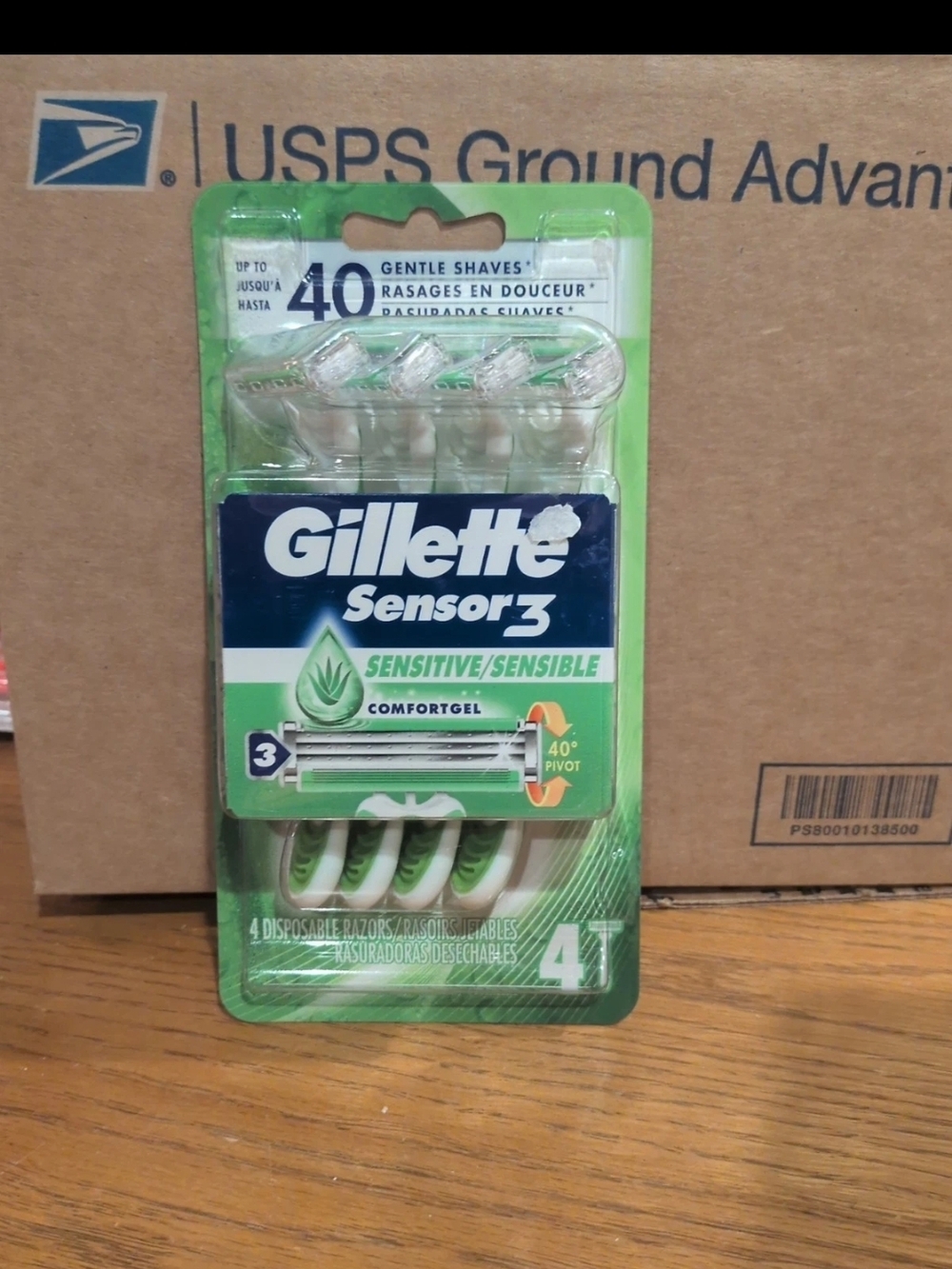 Sensor3 Sensitive Disposable Razors - Green (4 Pack)